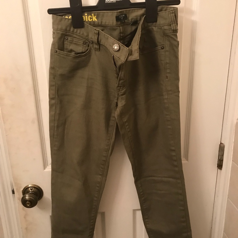 J. Crew Olive Toothpick Jeans